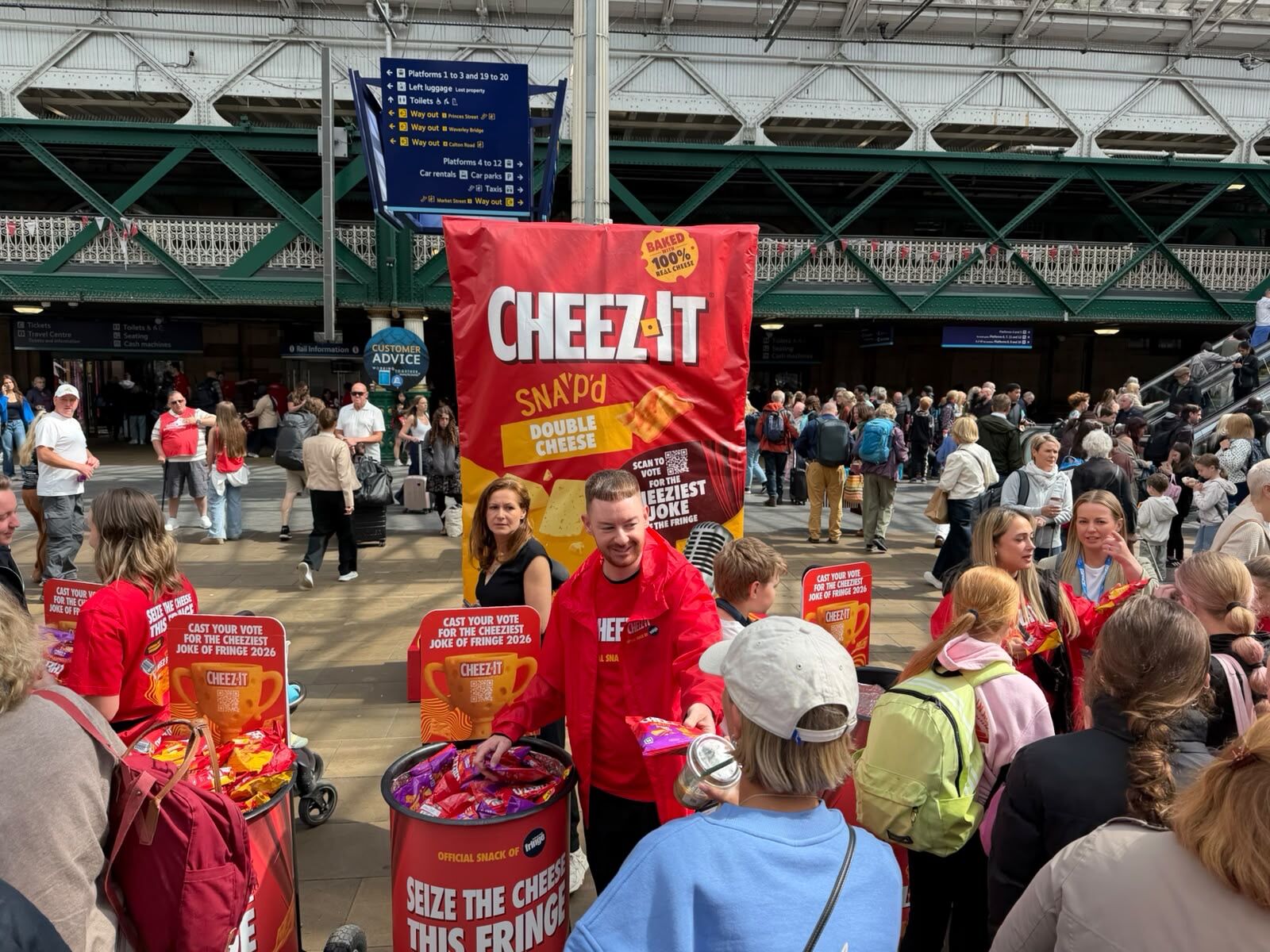 Cheez-It Edinburgh Fringe sampling activation