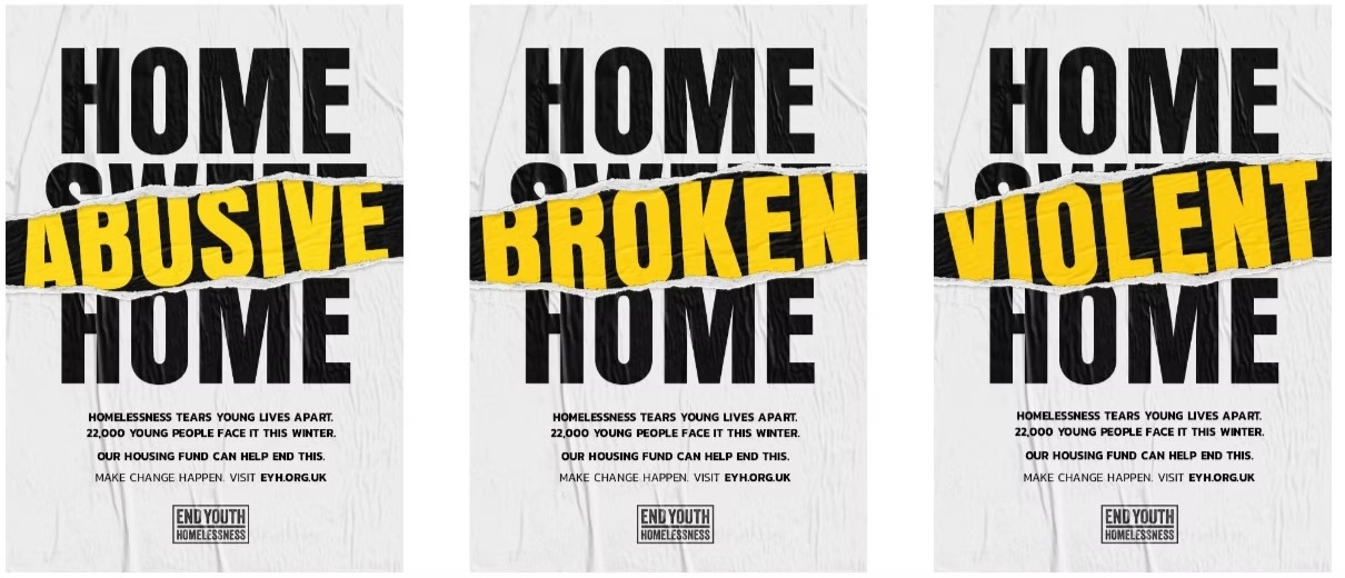 End Youth Homelessness campaign executions