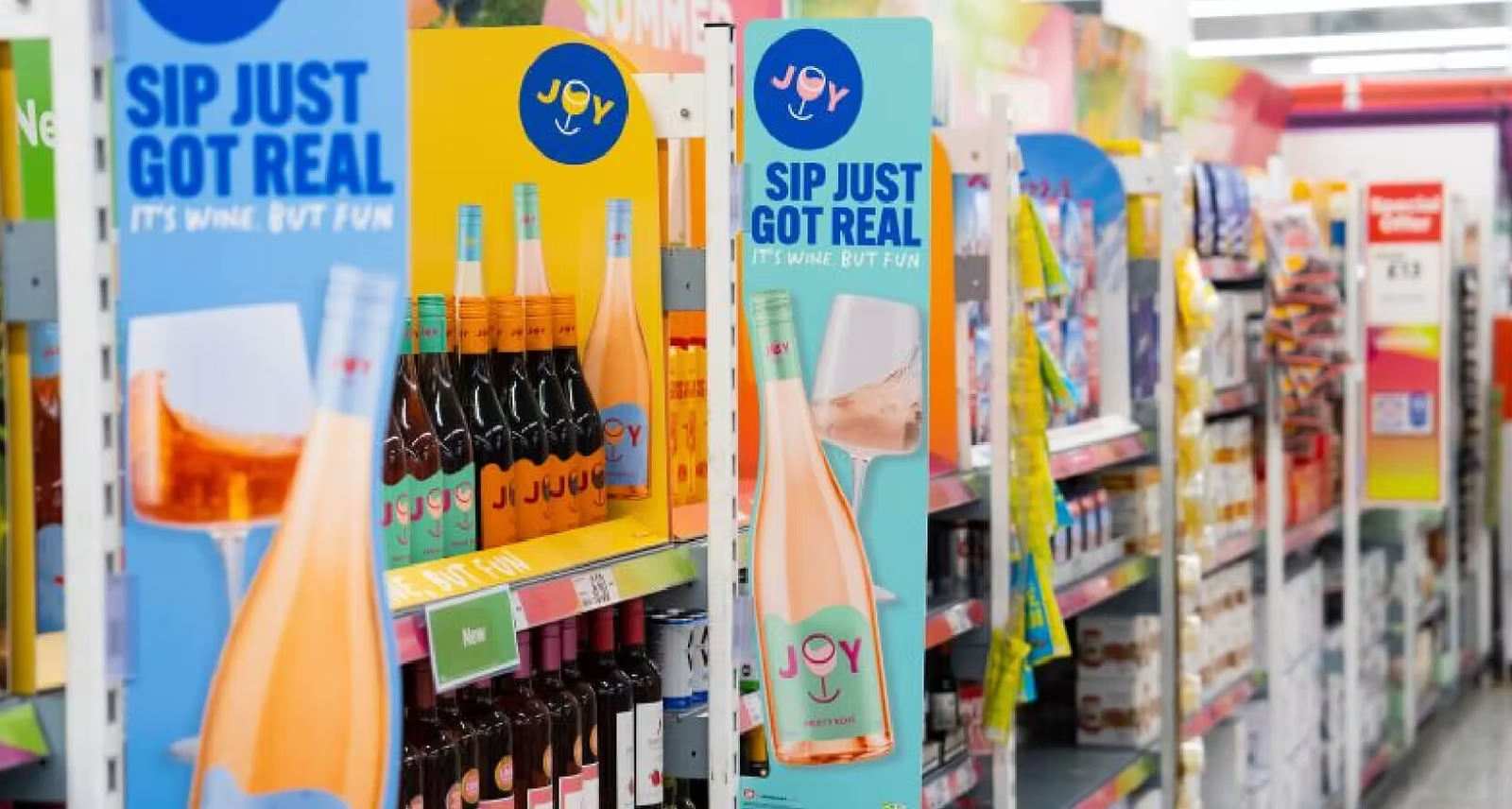 JOY Sip Just Got Real retail campaign